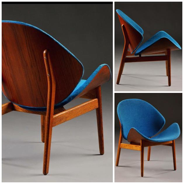 Hans Olsen - shell chair - manufacturer N.A. Jorgensen - 1955 