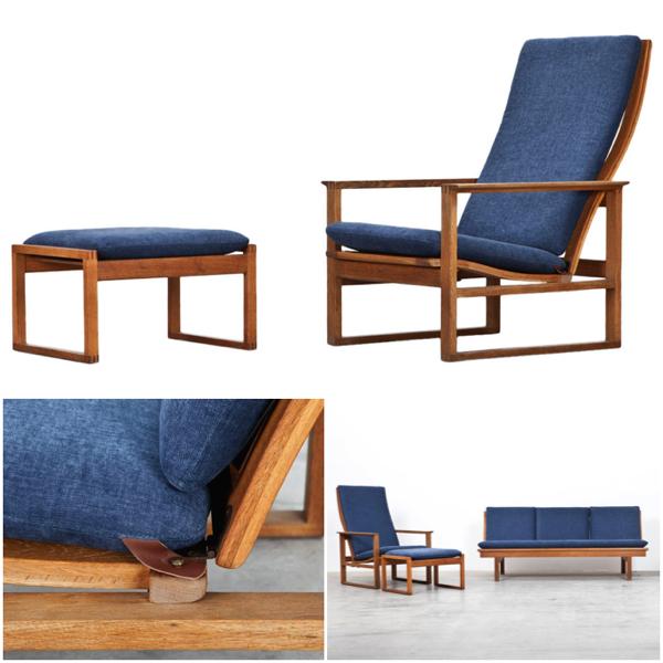 borge mogensen - lounge chair with ottoman 1956