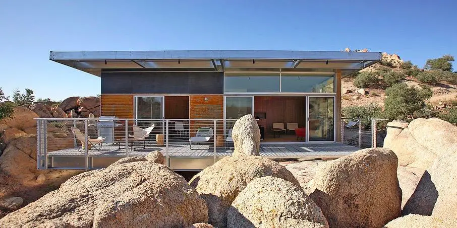 A Shiny Prefab House in Joshua Tree National Park - Mid Century Home